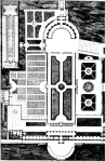 Figure 2.5: Plan of Villa Albani by Charles Percier and Pierre-Francois Fontaine. (North is at bottom of image).